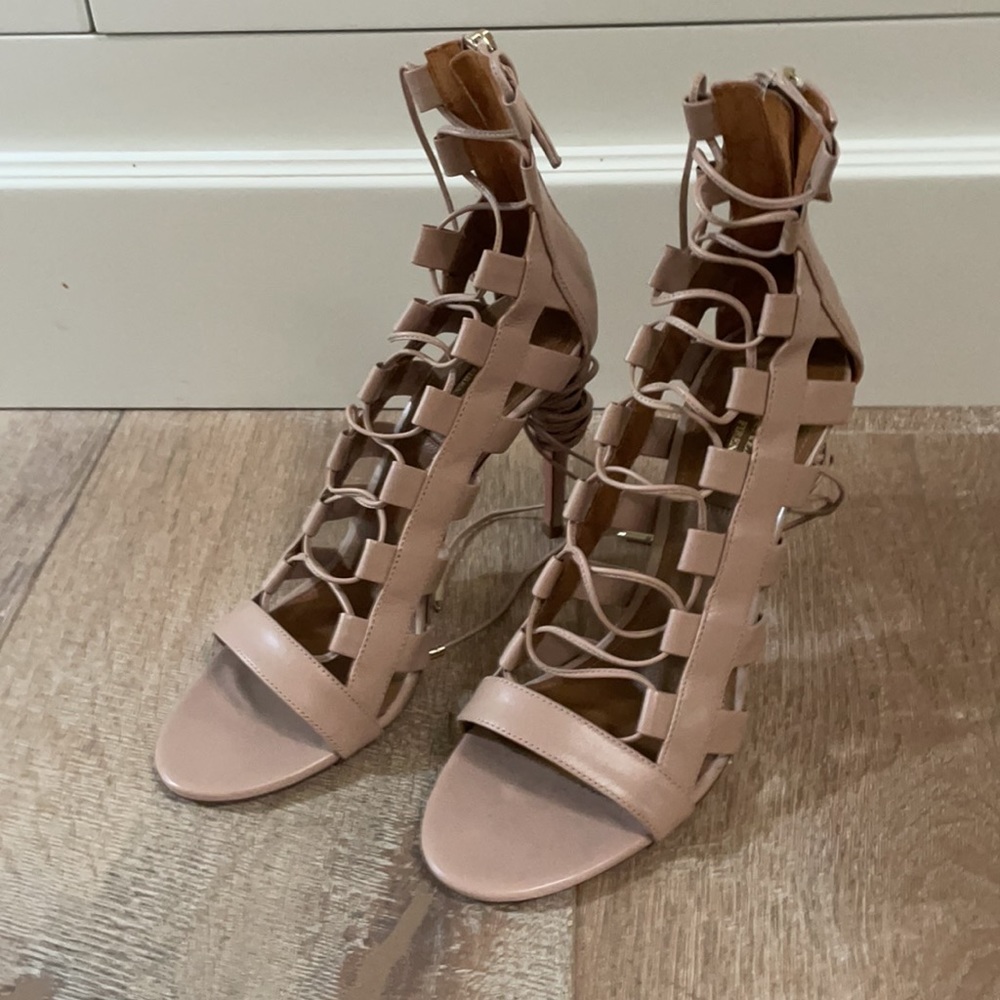 ✨Authentic Aquazzura Amazon Lace Up Heels - Picture 5 of 10